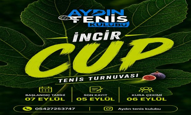 2026 İNCİR CUP Tenis Turnuvası kayıtları başladı.